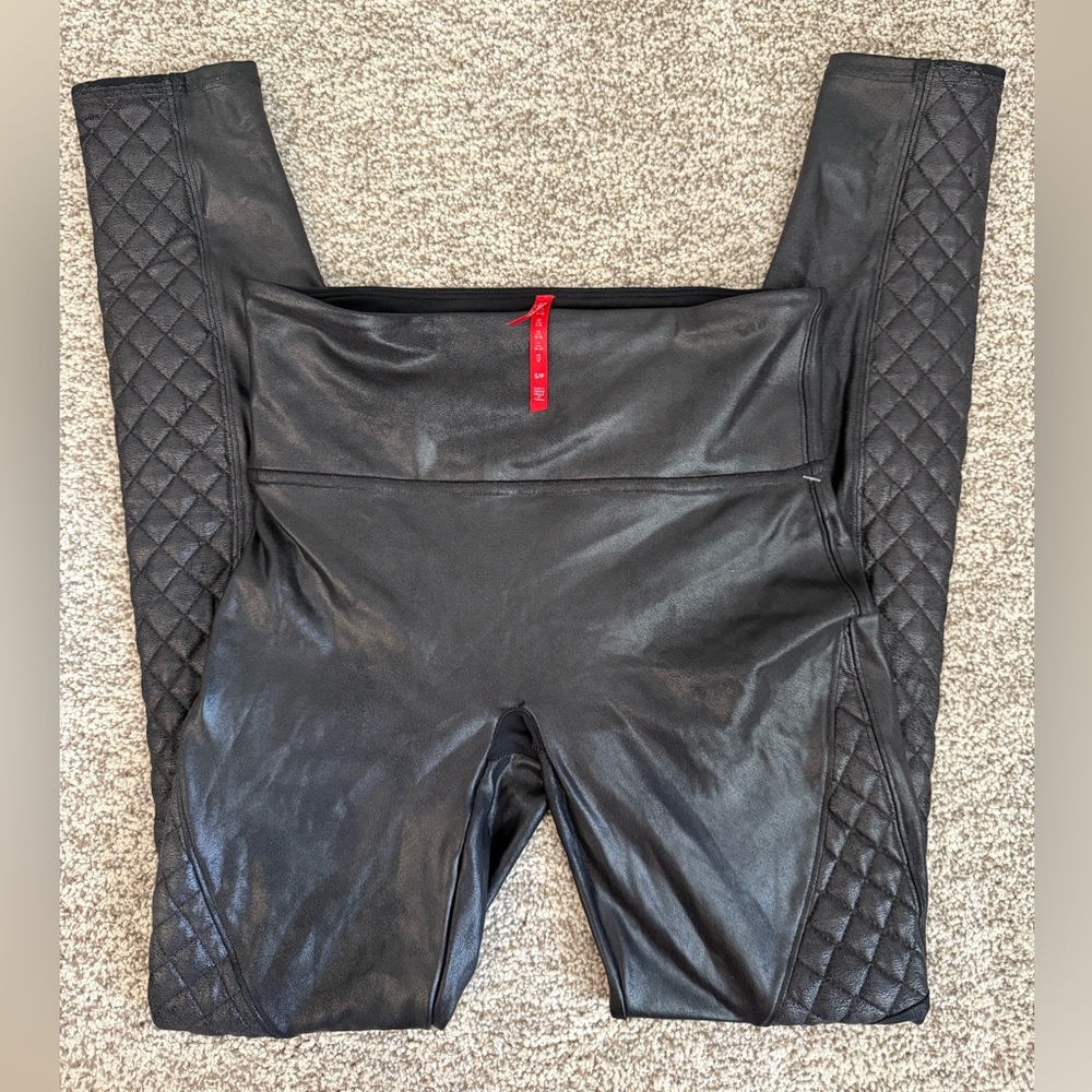 SPANX Faux Leather Moto Leggings